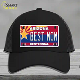 Arizona Centennial Best Mom Novelty License Plate Hat Mesh / Black