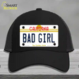 Bad Girl California Novelty License Plate Hat Mesh / Black