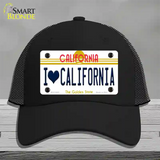 I Love California Novelty License Plate Hat Mesh / Black