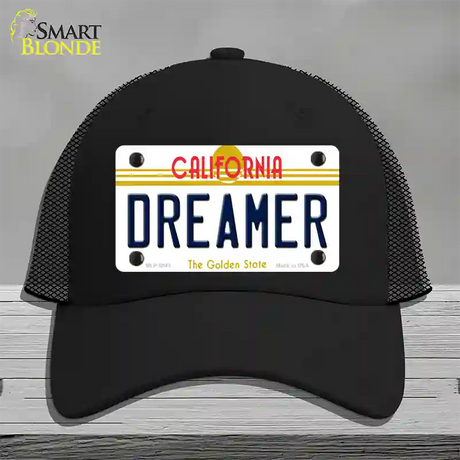 Dreamer California Novelty License Plate Hat Mesh / Black