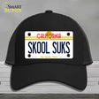 Skool Suks California Novelty License Plate Hat Mesh / Black