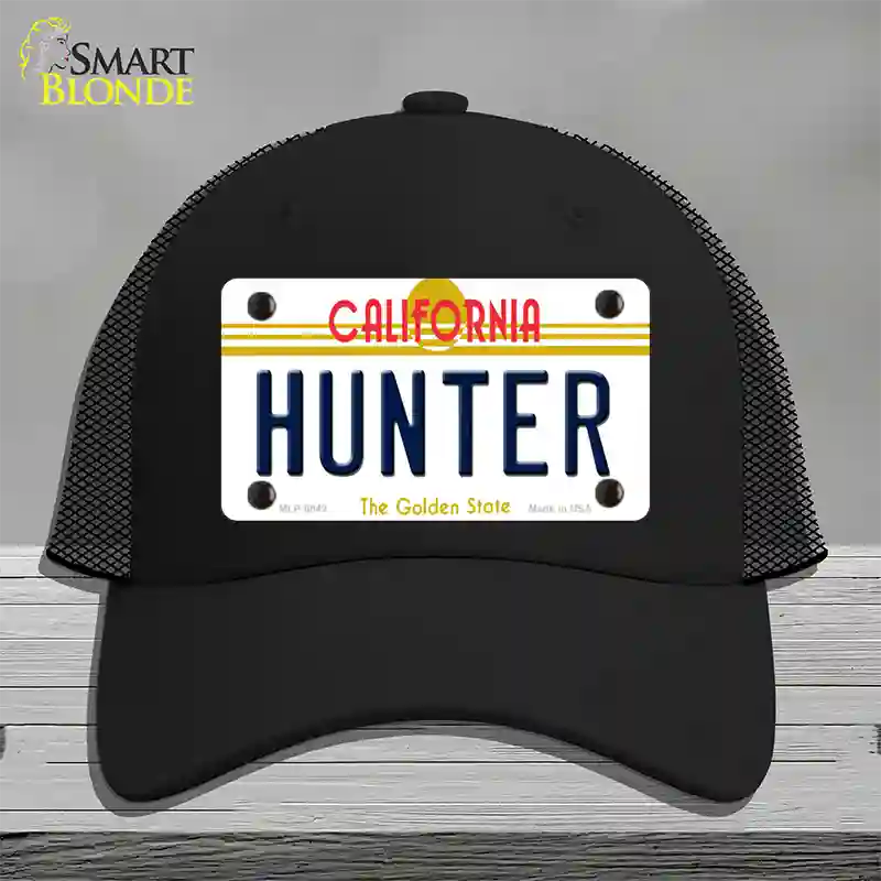 Hunter California Novelty License Plate Hat Mesh / Black