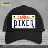 Biker California Novelty License Plate Hat Mesh / Black