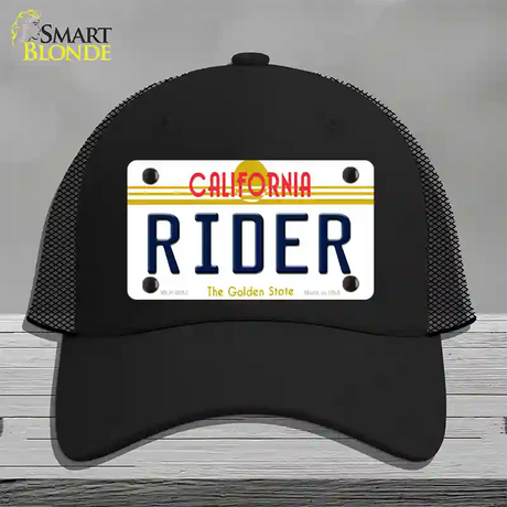 Rider California Novelty License Plate Hat Mesh / Black