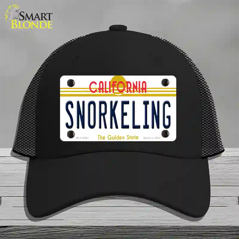 Snorkeling California Novelty License Plate Hat Mesh / Black