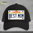 Best Mom California Novelty License Plate Hat Mesh / Black