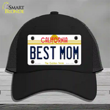 Best Mom California Novelty License Plate Hat Mesh / Black