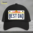 Best Dad California Novelty License Plate Hat Mesh / Black