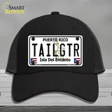 Tailgtr Puerto Rico Novelty License Plate Hat Mesh / Black