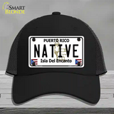 Native Puerto Rico Novelty License Plate Hat Mesh / Black