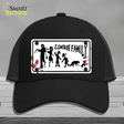 Zombie Family White Novelty License Plate Hat Mesh / Black