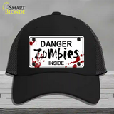 Danger Zombies Inside Novelty License Plate Hat Mesh / Black