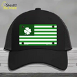 Green Shamrock Flag Novelty License Plate Hat Mesh / Black