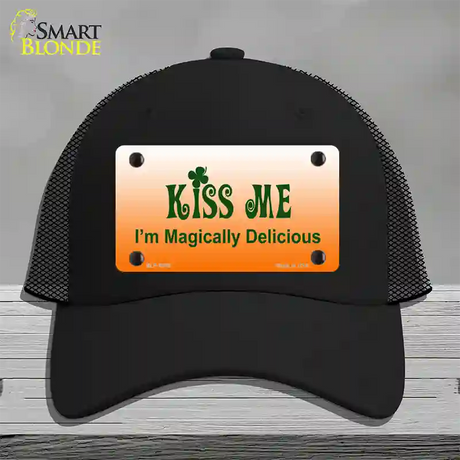 Kiss Me Novelty License Plate Hat Mesh / Black