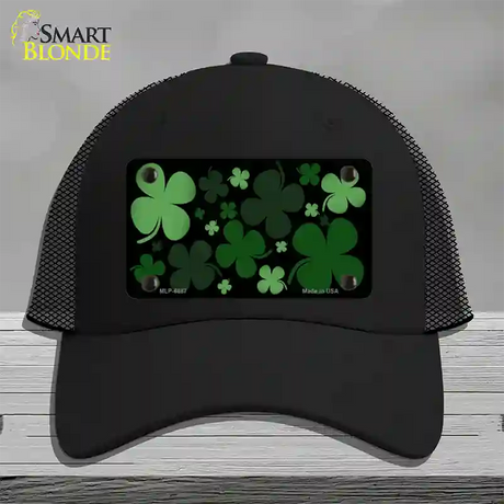 Clovers Novelty License Plate Hat Mesh / Black