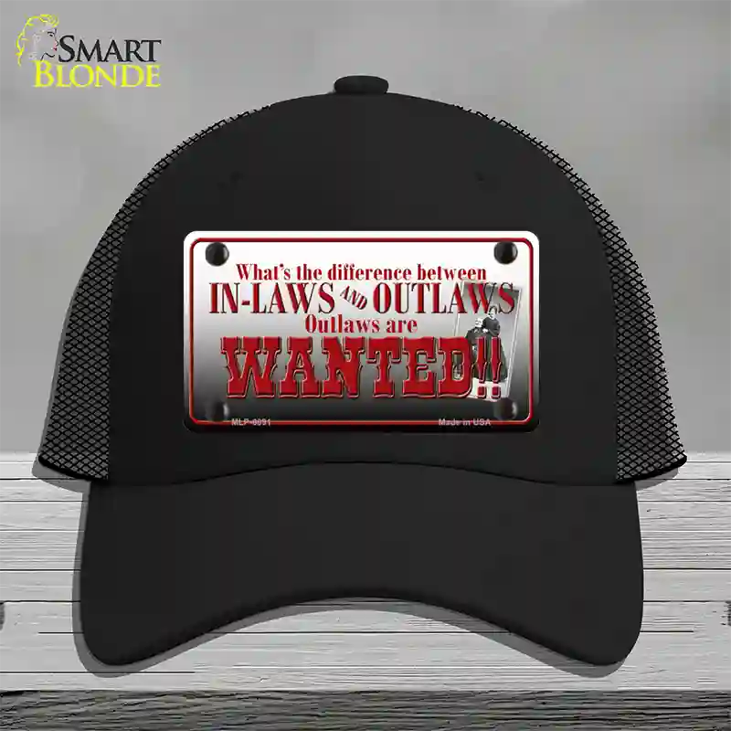 In-laws And Outlaws Novelty License Plate Hat Mesh / Black