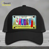 Laundry Self Service Novelty License Plate Hat Mesh / Black