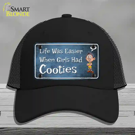 When Girls Had Cooties Novelty License Plate Hat Mesh / Black