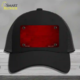 Red Oil Rubbed Solid Novelty License Plate Hat Mesh / Black