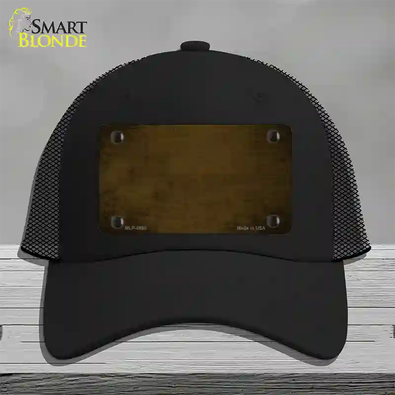 Brown Oil Rubbed Solid Novelty License Plate Hat Mesh / Black