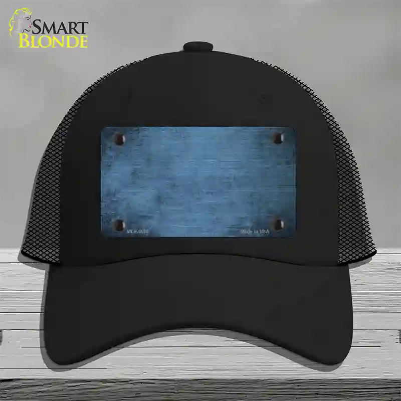 Light Blue Oil Rubbed Solid Novelty License Plate Hat Mesh / Black