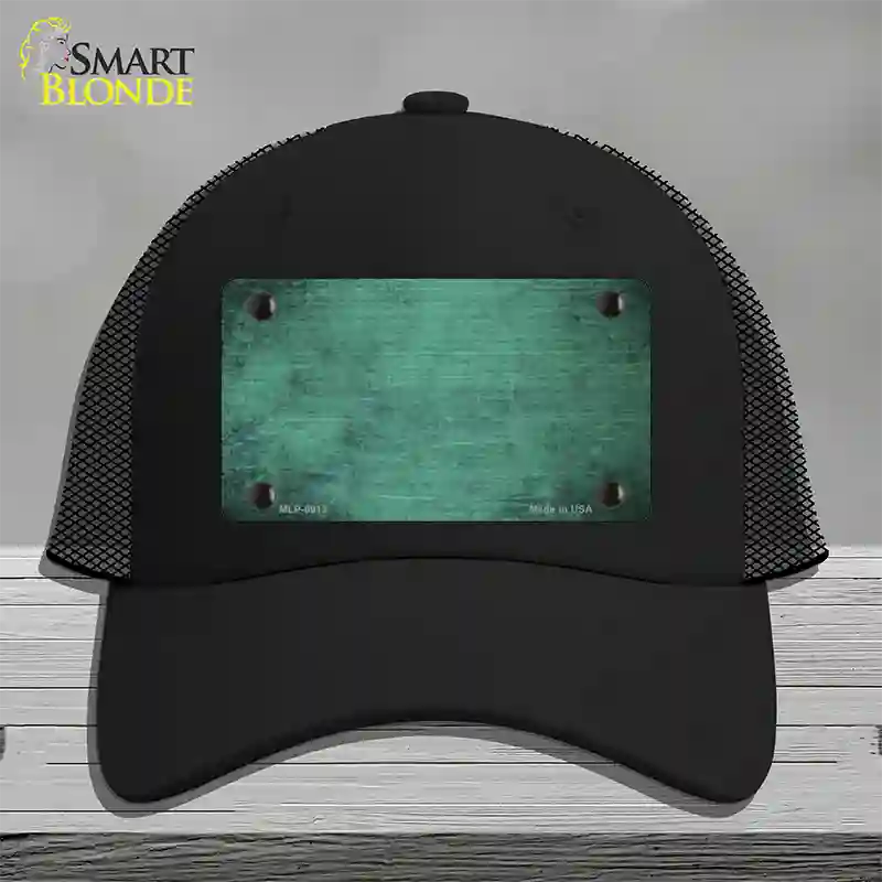 Mint Oil Rubbed Solid Novelty License Plate Hat Mesh / Black