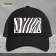 Black White Zebra Oil Rubbed Novelty License Plate Hat Mesh / Black