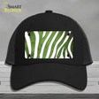 Lime Green White Zebra Oil Rubbed Novelty License Plate Hat Mesh / Black