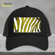 Yellow White Zebra Oil Rubbed Novelty License Plate Hat Mesh / Black