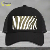 Gold White Zebra Oil Rubbed Novelty License Plate Hat Mesh / Black