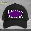 Purple White Zebra Oval Oil Rubbed Novelty License Plate Hat Mesh / Black