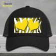 Yellow White Zebra Hearts Oil Rubbed Novelty License Plate Hat Mesh / Black