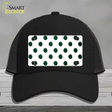 Green White Dots Oil Rubbed Novelty License Plate Hat Mesh / Black