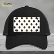 Brown White Dots Oil Rubbed Novelty License Plate Hat Mesh / Black