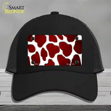 Red White Giraffe Oil Rubbed Novelty License Plate Hat Mesh / Black