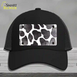 Black White Giraffe Oil Rubbed Novelty License Plate Hat Mesh / Black