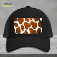 Orange White Giraffe Oil Rubbed Novelty License Plate Hat Mesh / Black