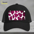 Pink White Giraffe Oil Rubbed Novelty License Plate Hat Mesh / Black