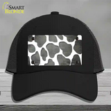 Gray White Giraffe Oil Rubbed Novelty License Plate Hat Mesh / Black