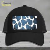 Light Blue White Giraffe Oil Rubbed Novelty License Plate Hat Mesh / Black