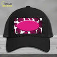 Pink White Oval Giraffe Oil Rubbed Novelty License Plate Hat Mesh / Black