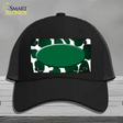 Green White Oval Giraffe Oil Rubbed Novelty License Plate Hat Mesh / Black