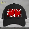 Red White Hearts Giraffe Oil Rubbed Novelty License Plate Hat Mesh / Black