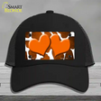 Orange White Hearts Giraffe Oil Rubbed Novelty License Plate Hat Mesh / Black