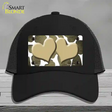 Gold White Hearts Giraffe Oil Rubbed Novelty License Plate Hat Mesh / Black