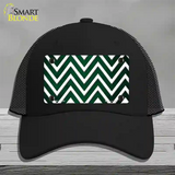 Green White Chevron Oil Rubbed Novelty License Plate Hat Mesh / Black