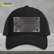 Black White Quatrefoil Oil Rubbed Novelty License Plate Hat Mesh / Black