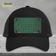 Green White Quatrefoil Oil Rubbed Novelty License Plate Hat Mesh / Black