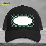 Green White Quatrefoil Scallop Oil Rubbed Novelty License Plate Hat Mesh / Black