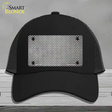 Gray White Small Chevron Oil Rubbed Novelty License Plate Hat Mesh / Black